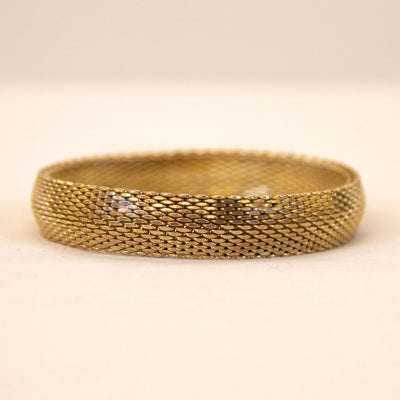 Sterling Mesh Bangle and Earring Set