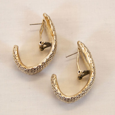 Sterling Mesh Bangle and Earring Set