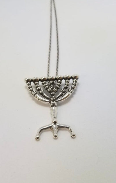Silver Menorah Pendant