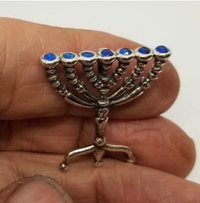 Silver Menorah Pendant