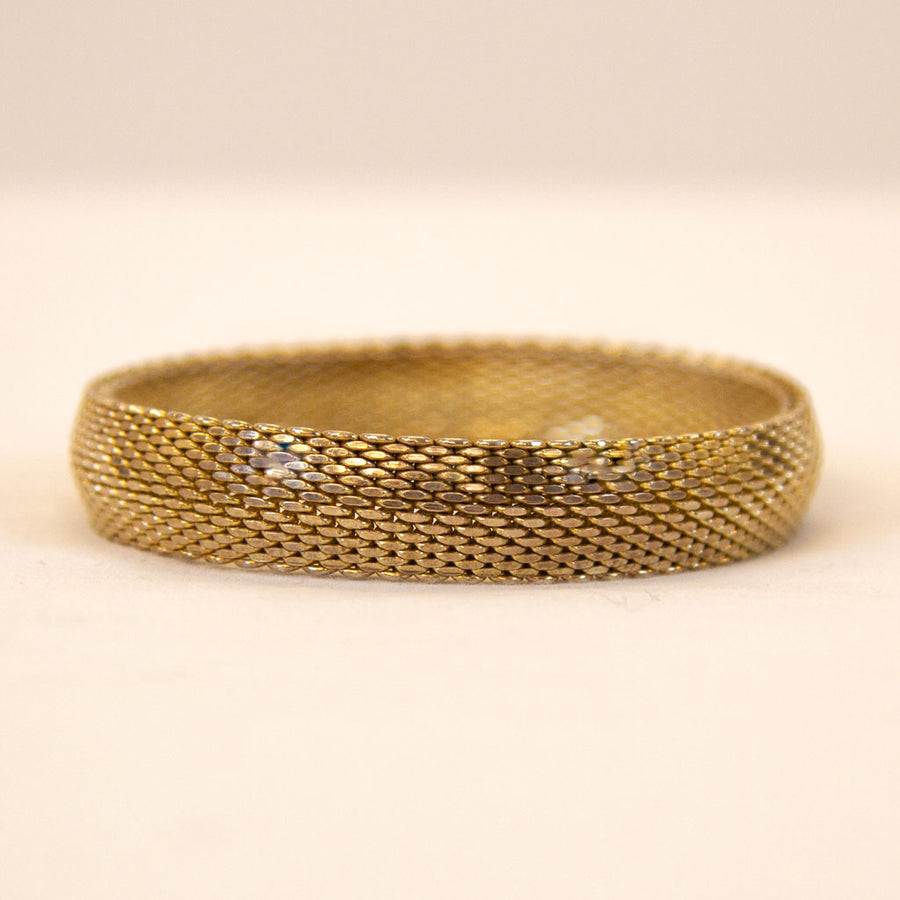 Sterling Mesh Bangle and Earring Set