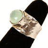 Hammered Sterling and Faceted Chalcedony Ring