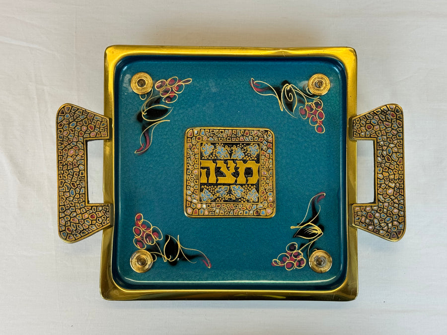 Footed Matzah Tray