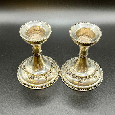 Sterling Shabbat Candlesticks