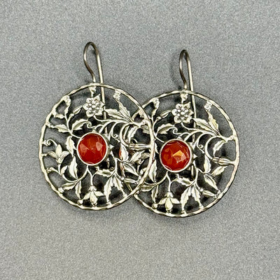 Sterling and Carnelian Earrings