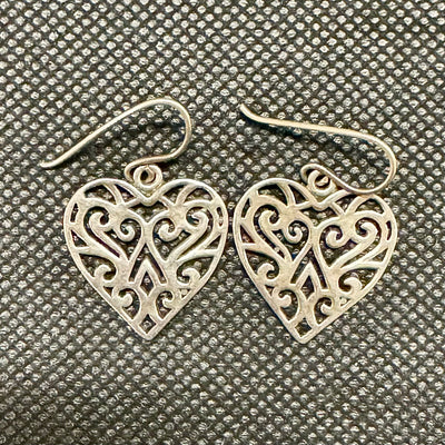 Sterling Heart Earrings