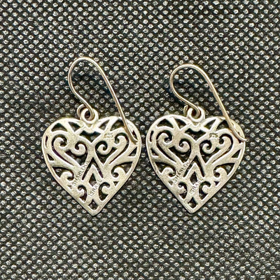 Sterling Heart Earrings