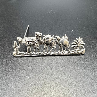 Sterling Camel Caravan brooch