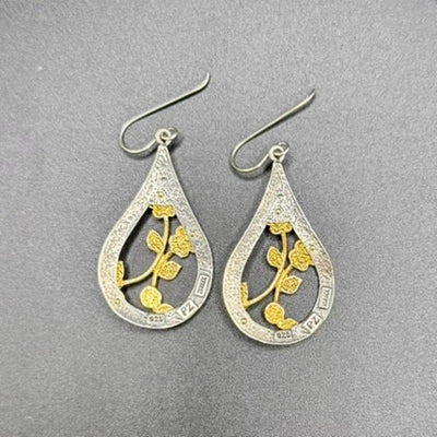 Gilt Floral Earrings