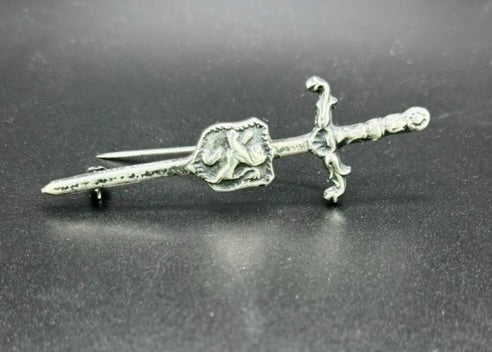 Lion Rampant Sword Brooch