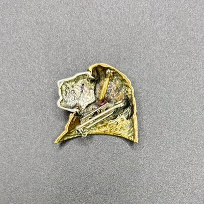 Sterling Lion Profile Brooch
