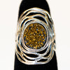 Sterling Gold Druzy Ring