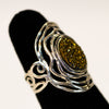 Sterling Gold Druzy Ring