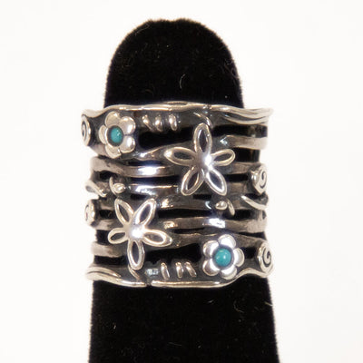 Sterling Multi-Band Floral Ring