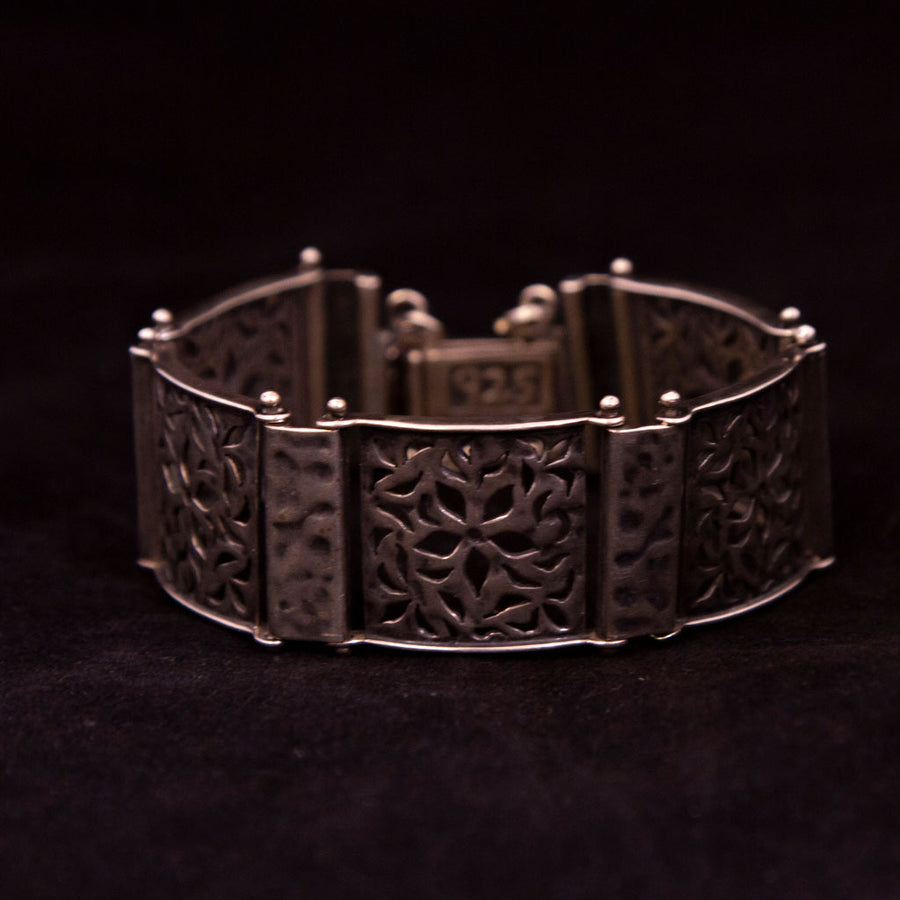 Sterling Pierced Panel Bracelet
